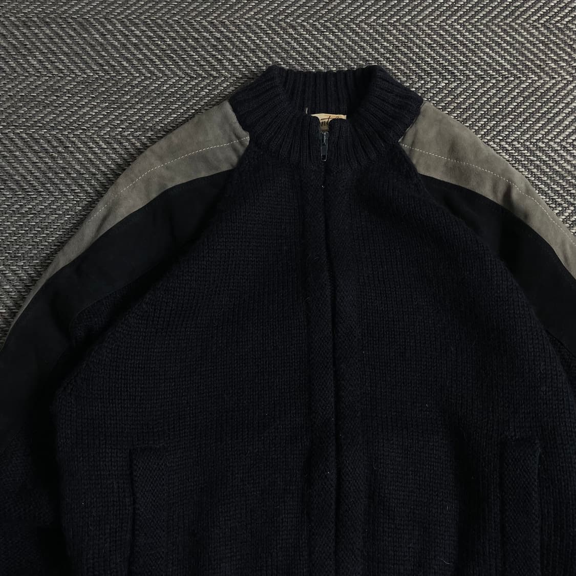 샹탈 빈티지 코만도 디테일 니트 집업 자켓y 3711 상품이미지5