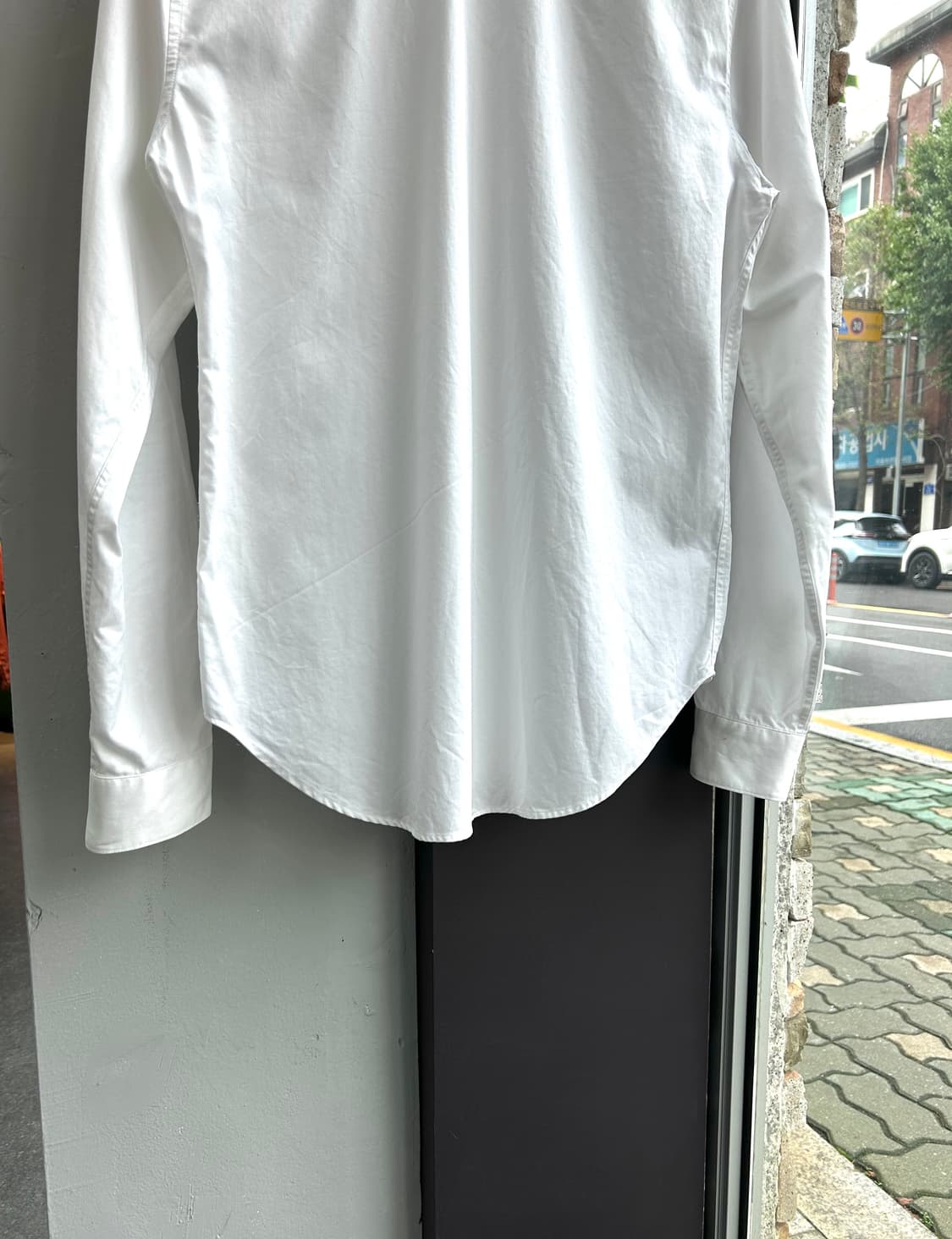 100/ 마커스루퍼 넥 포인트 화이트 셔츠 상품이미지7