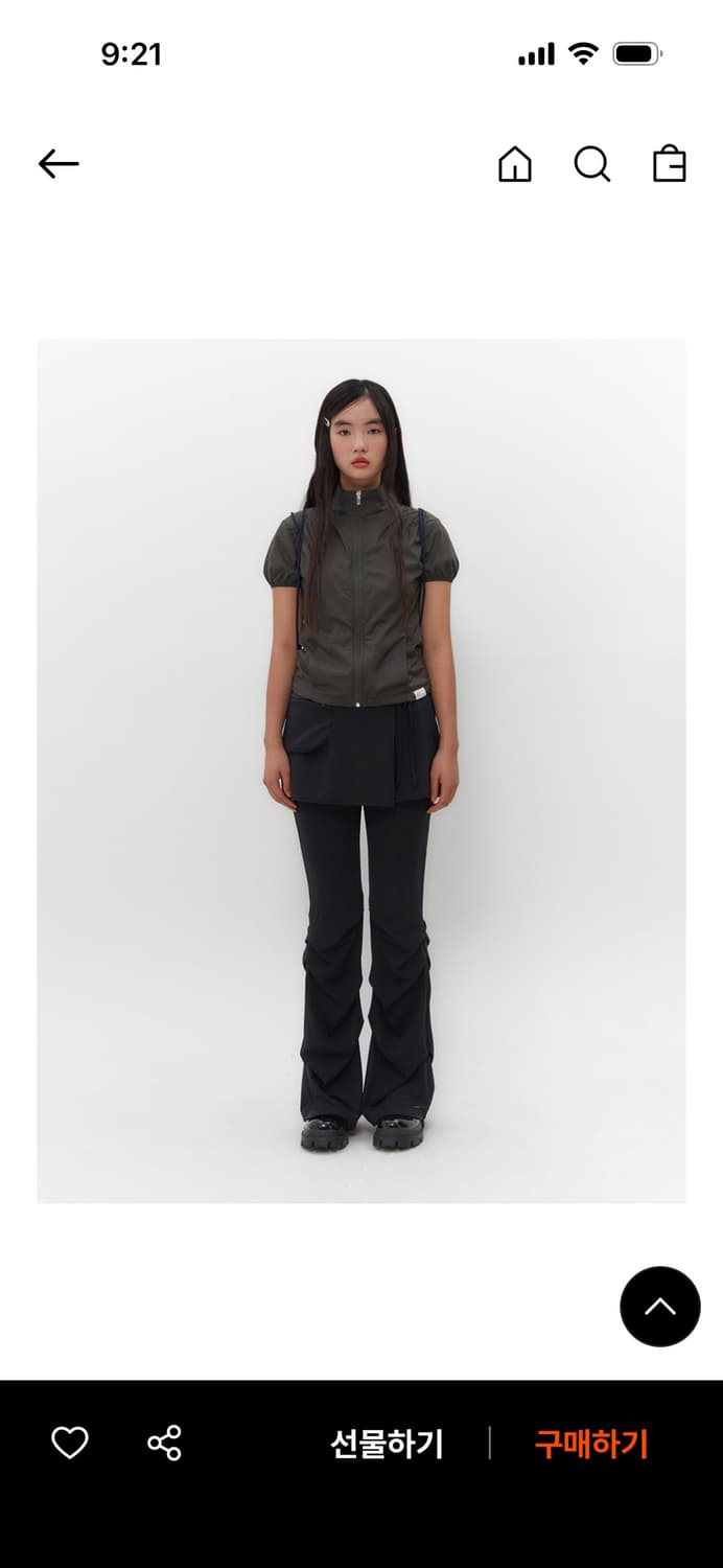 뚜오미오 STRAPPY SKIRT PANTS [BLACK] 상품이미지2