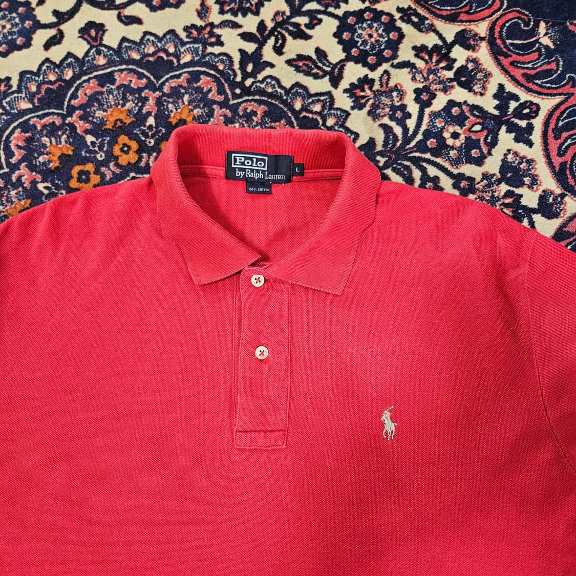 폴로랄프로렌 빈티지 골든자수 루즈핏 반팔 카라티 L size 상품이미지3