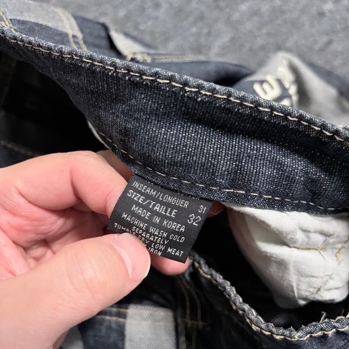 마리떼프랑소와저버 90s 스트라이프 투톤 올드스쿨 와이드 데님 팬츠 상품이미지4