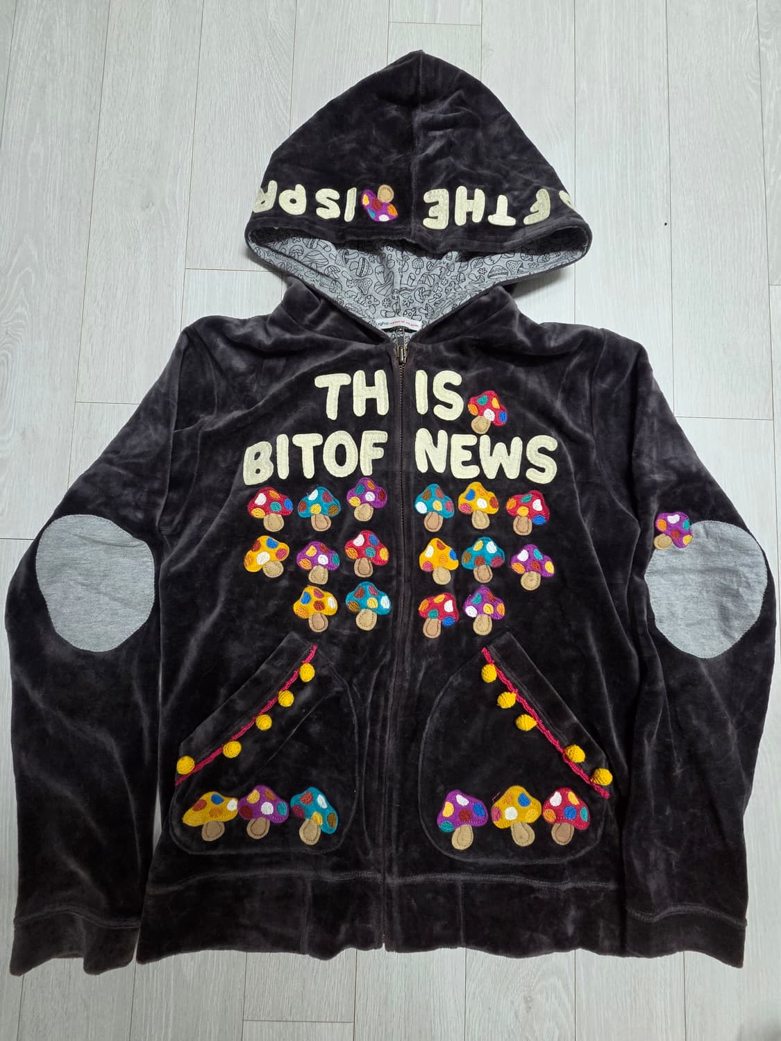 rough 버섯 패치 후드집업 상품이미지1