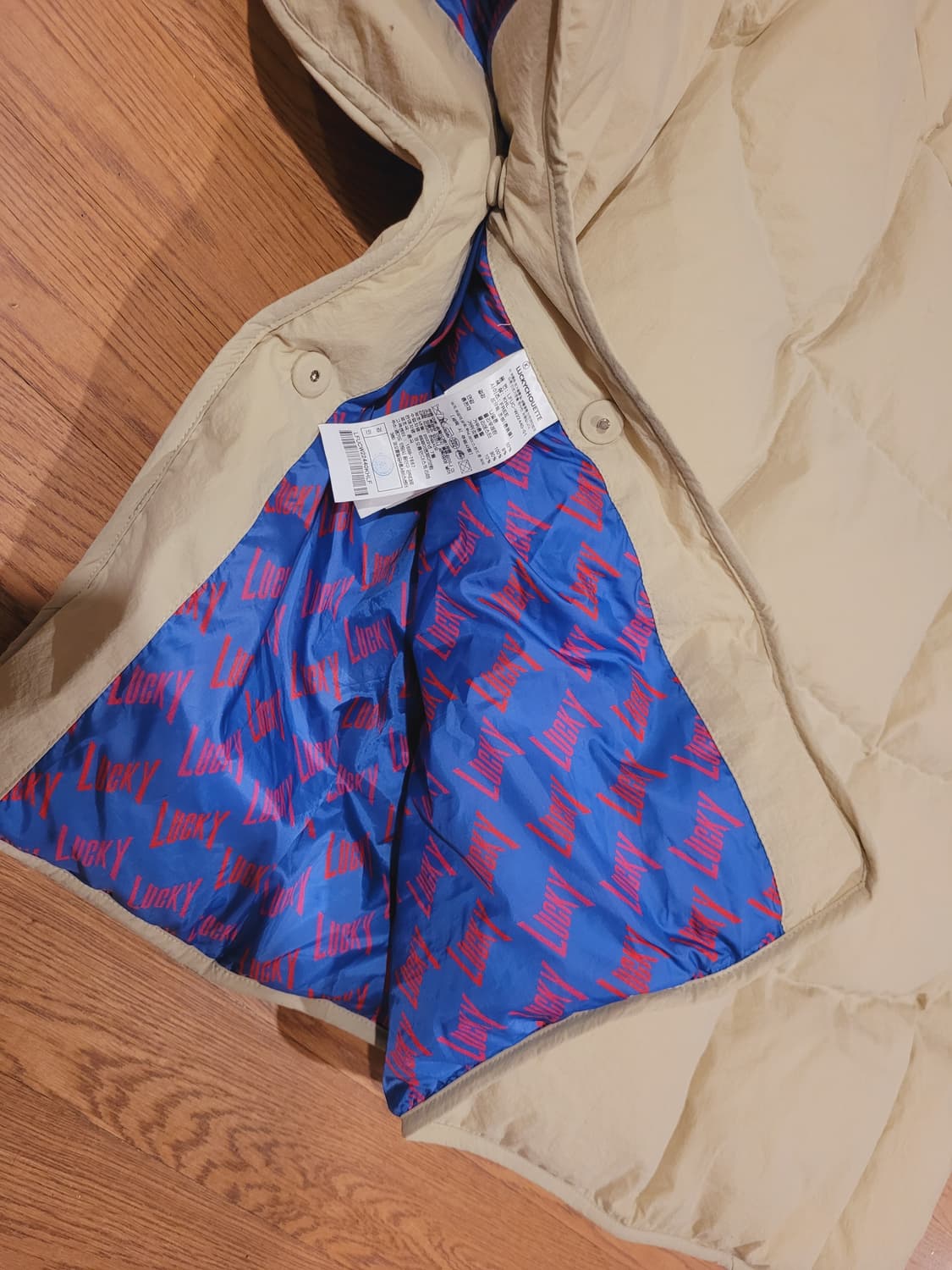 럭키슈에뜨 구스다운 판초패딩55~77 상품이미지5