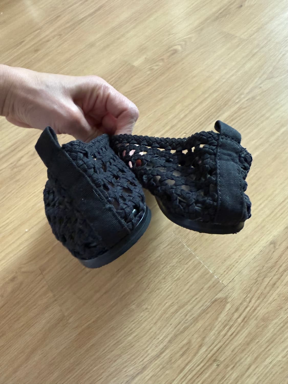 h&m 블랙 매쉬 플랫 슈즈 38 상품이미지3