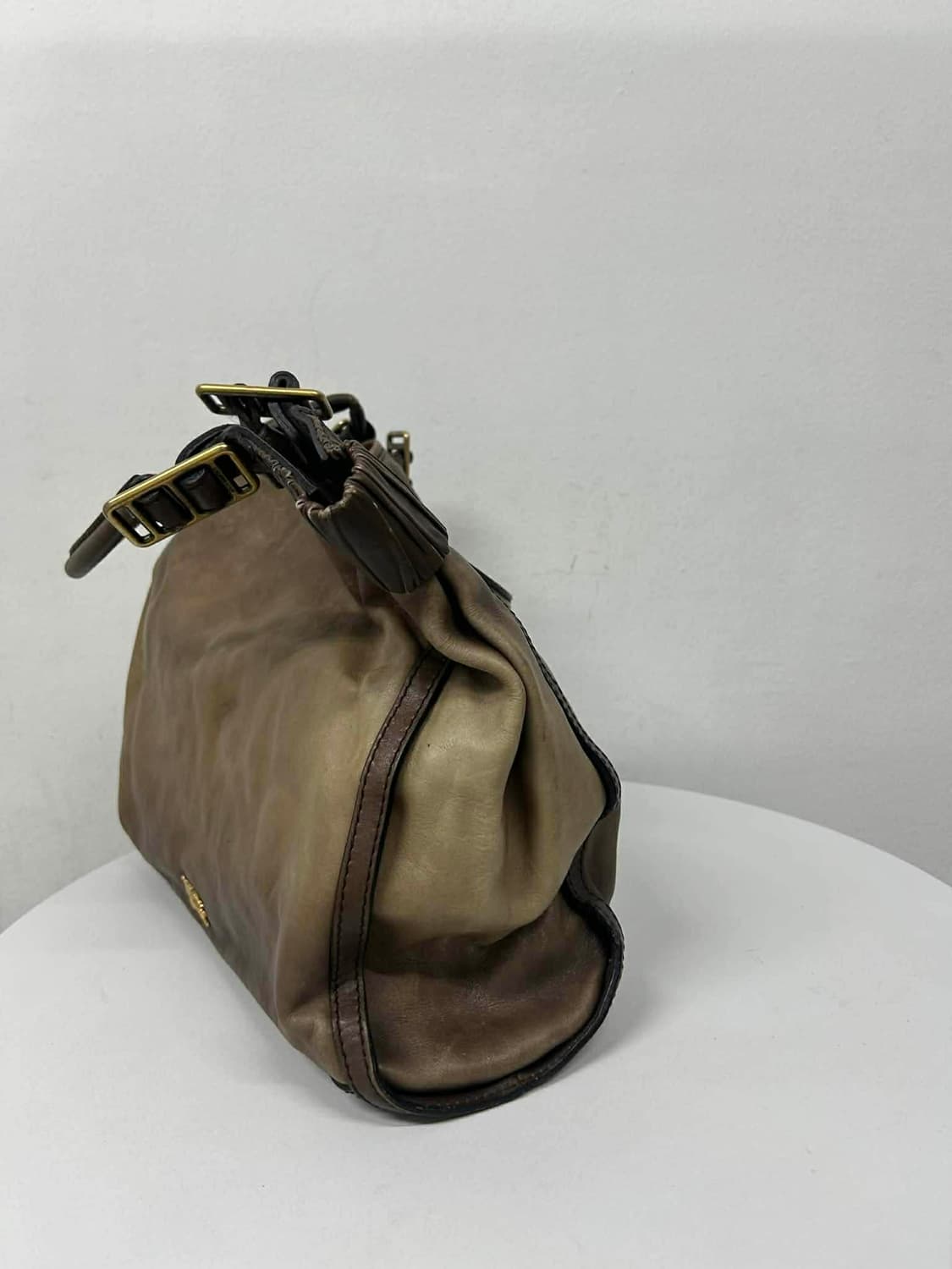 버버리 빈티지 레더 숄더백 토트백 상품이미지2