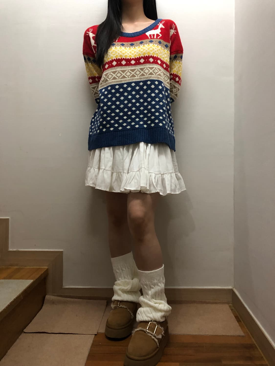 빈티지 비비드 컬러 노르딕 니트 상품이미지2