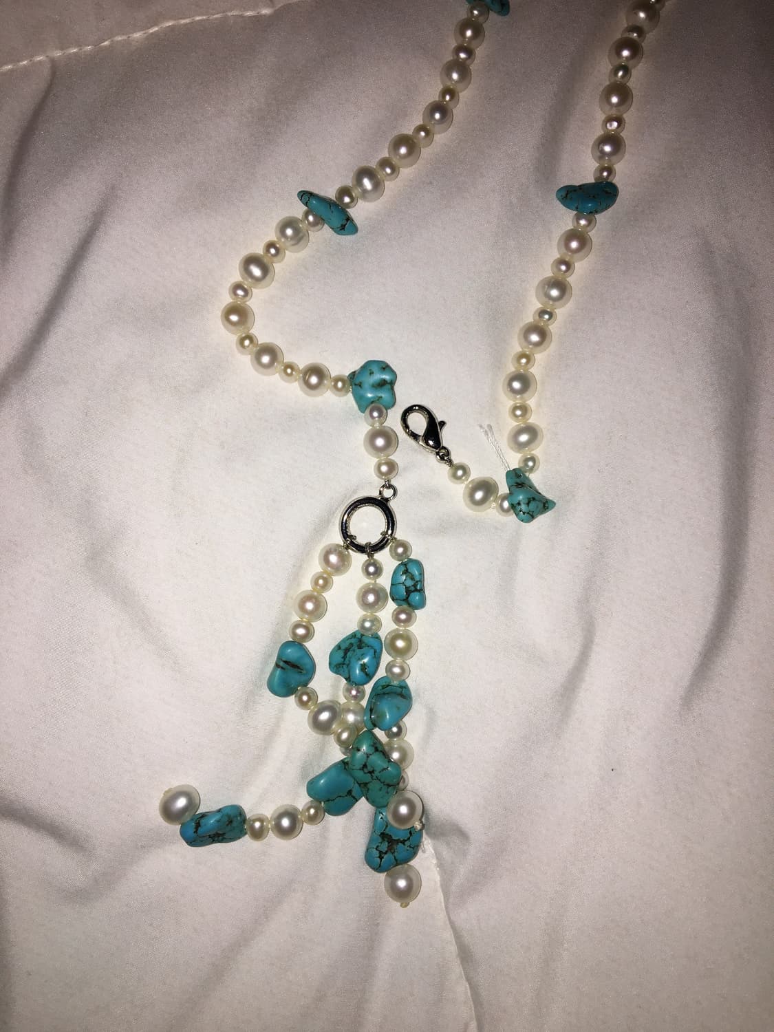Turquoise Pearl Necklace 상품이미지1