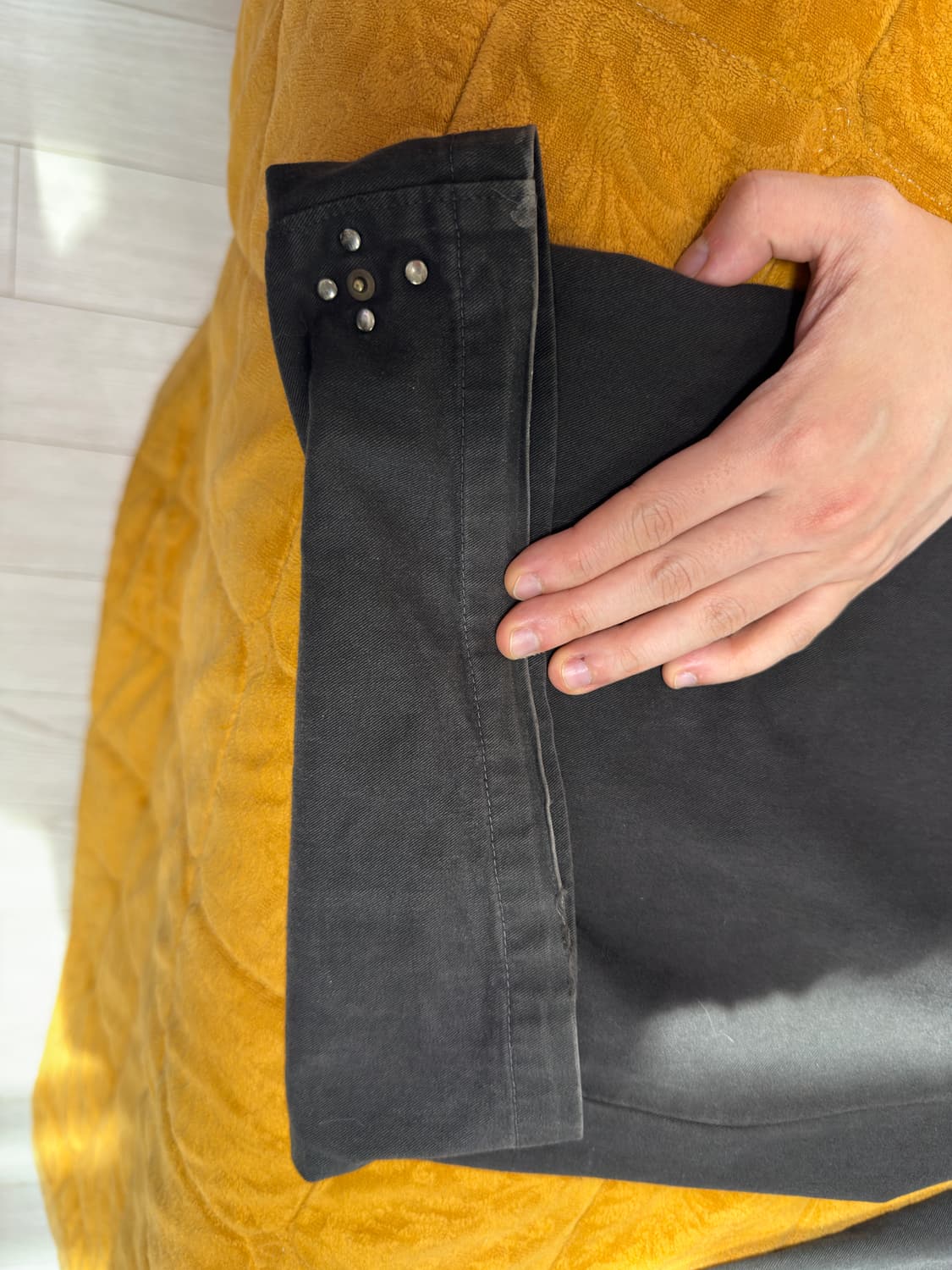 [3] 25ss 폴리테루 리벳 고시마 빈티치 차콜 상품이미지2