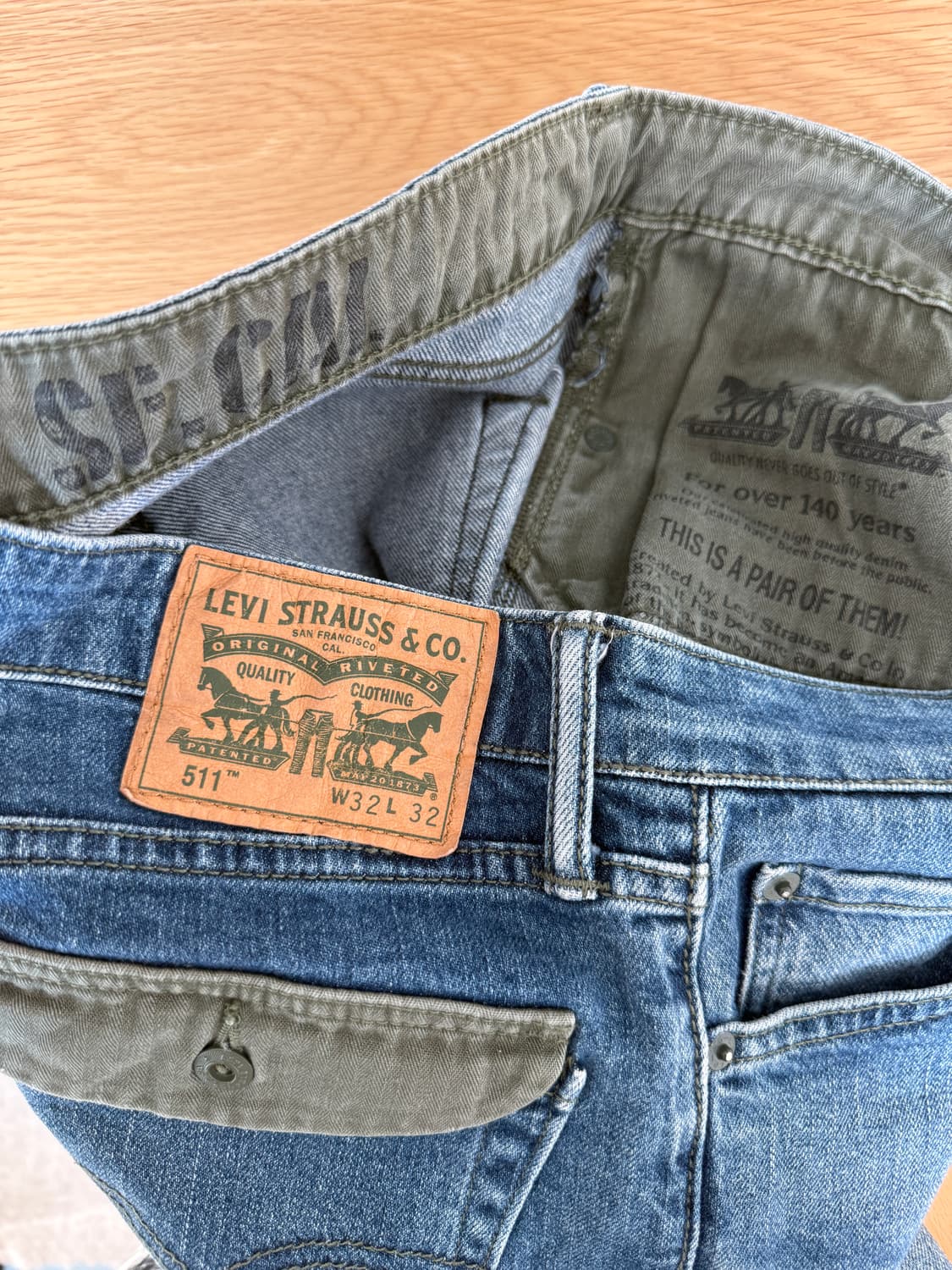 리바이스(Levi's) 511 블랭크 탭 데님 팬츠(TALON ZIP) 상품이미지8