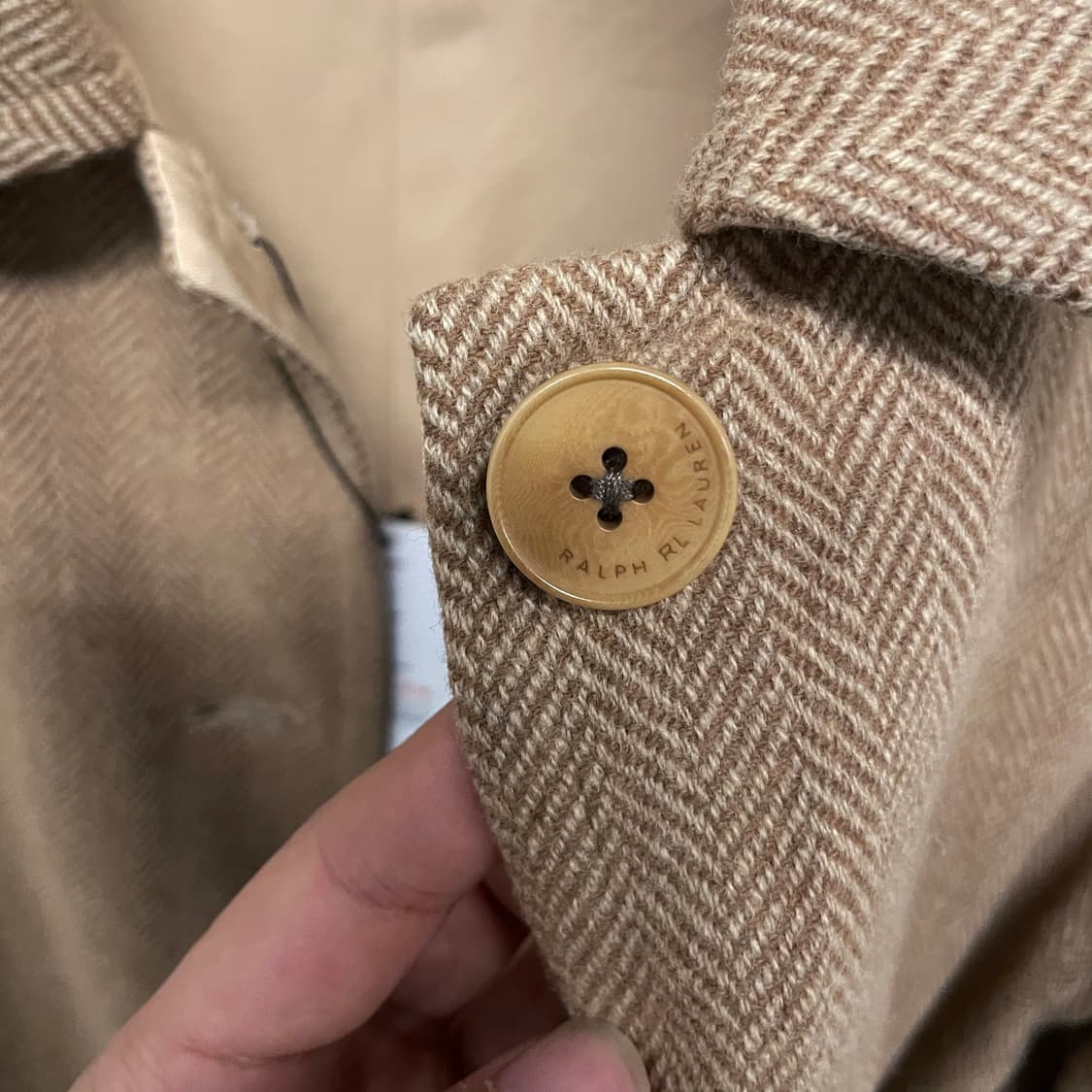 폴로 랄프로렌 헤링본 패턴 트위드 리버시블 코트 자켓 상품이미지5