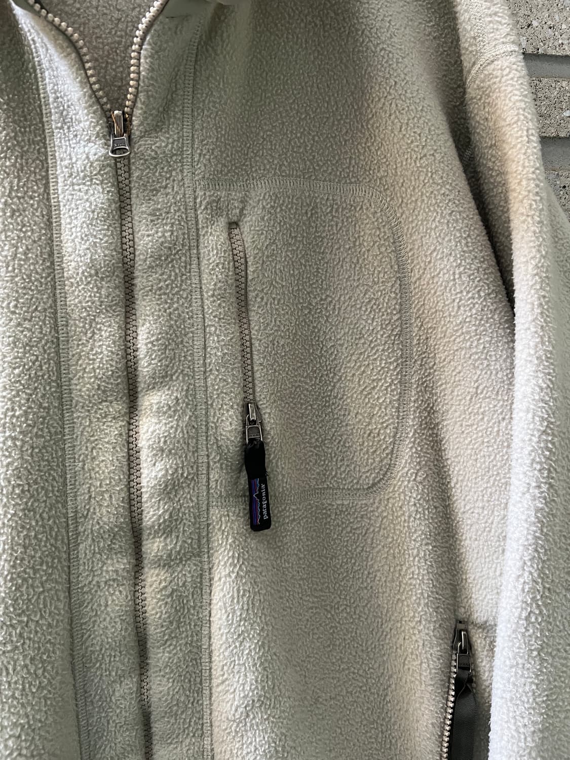 [L]00's 파타고니아 신칠라 화이트 플리스 자켓 상품이미지4