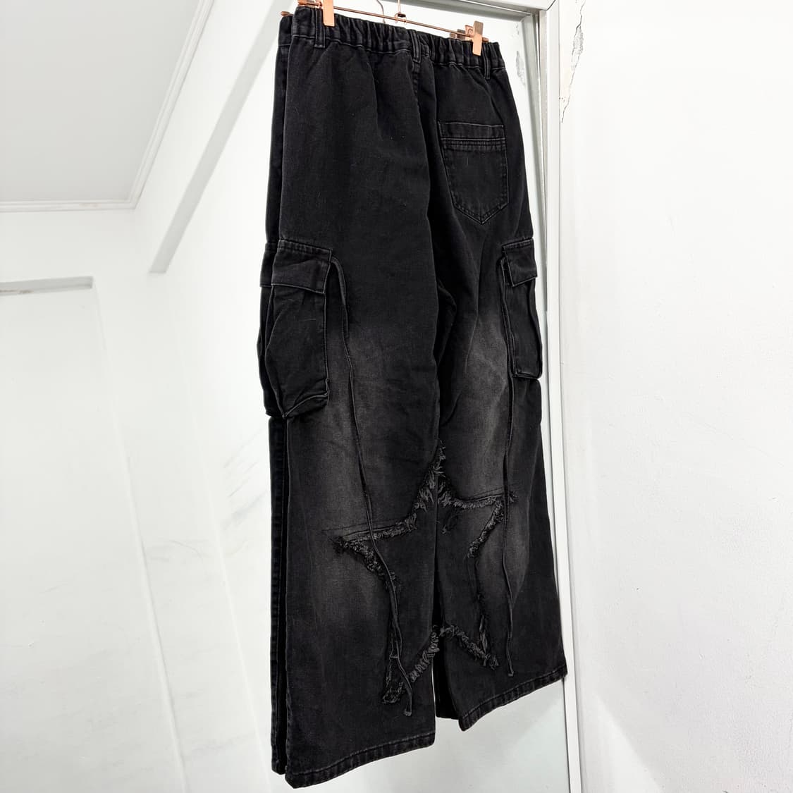 (새상품) 알프릭에덴 스타 와이드 데님 카고 팬츠 상품이미지5