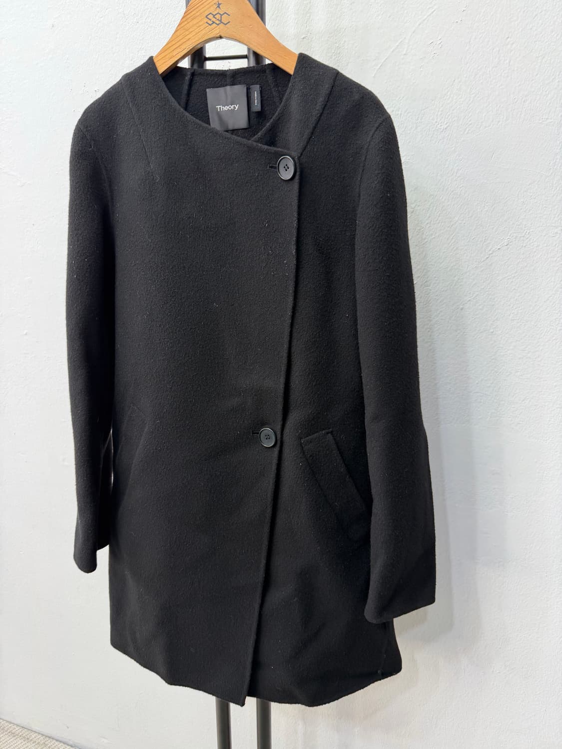 정품) Theory 띠어리 여성 블랙 코트 S 상품이미지3