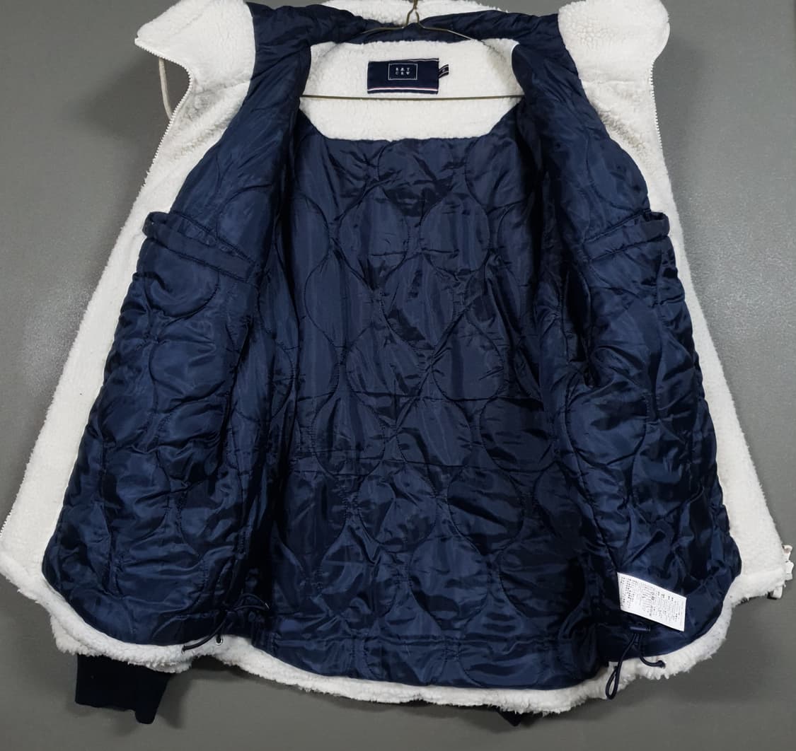 실측 XL) 로맨틱크라운 신형 21FW 헤비 플리스 후드집업 자켓 오트밀 상품이미지5