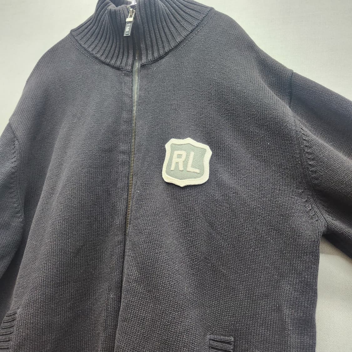 폴로진스 로고와펜 투웨이 코튼 니트집업 L(XL) 상품이미지2