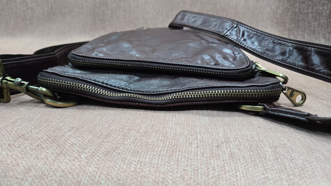 소가죽 브라운 크로스백 앤틱메탈 상품이미지6