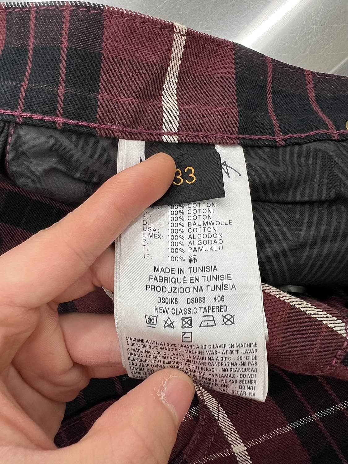 비비안 웨스트우드 앵글로마니아 마드라스 체크 팬츠 상품이미지8