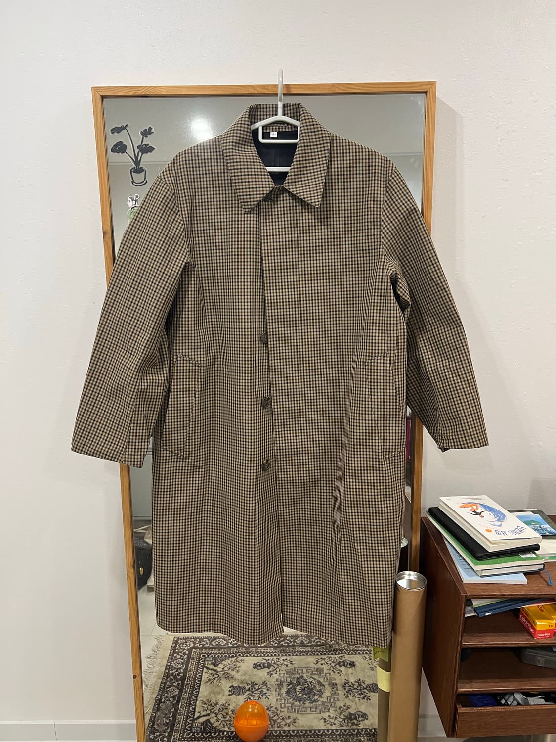 유니클로 U 체크 코트 L사이즈 상품이미지1