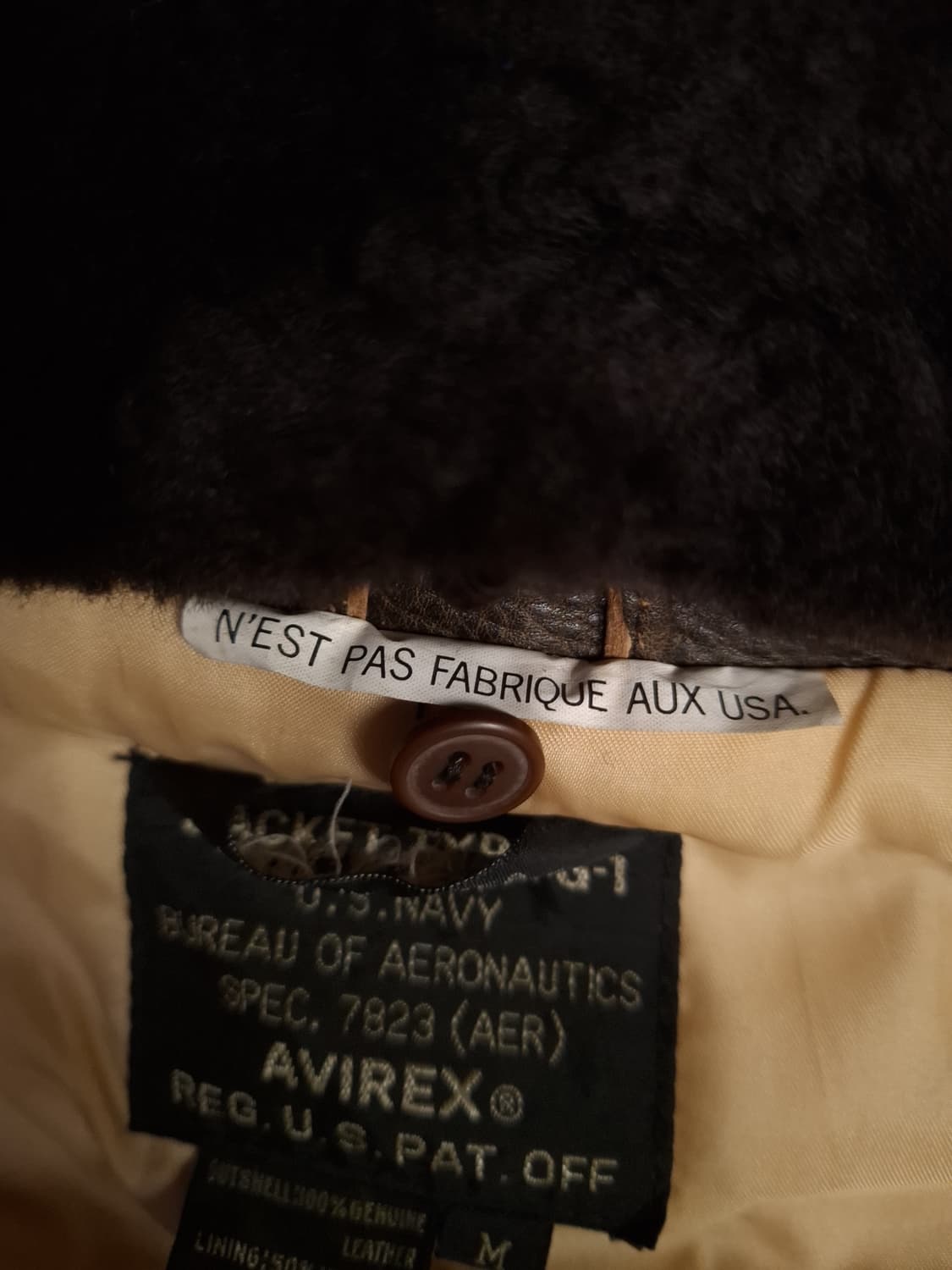 오리지날 아비렉스 탑건 리얼레더 미해군 G-1 항공점퍼 상품이미지2