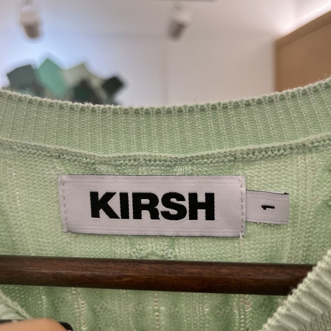 키르시 키치 체리 메로나 민트 반팔 꽈배기 크롭 니트 1 C10160 상품이미지5