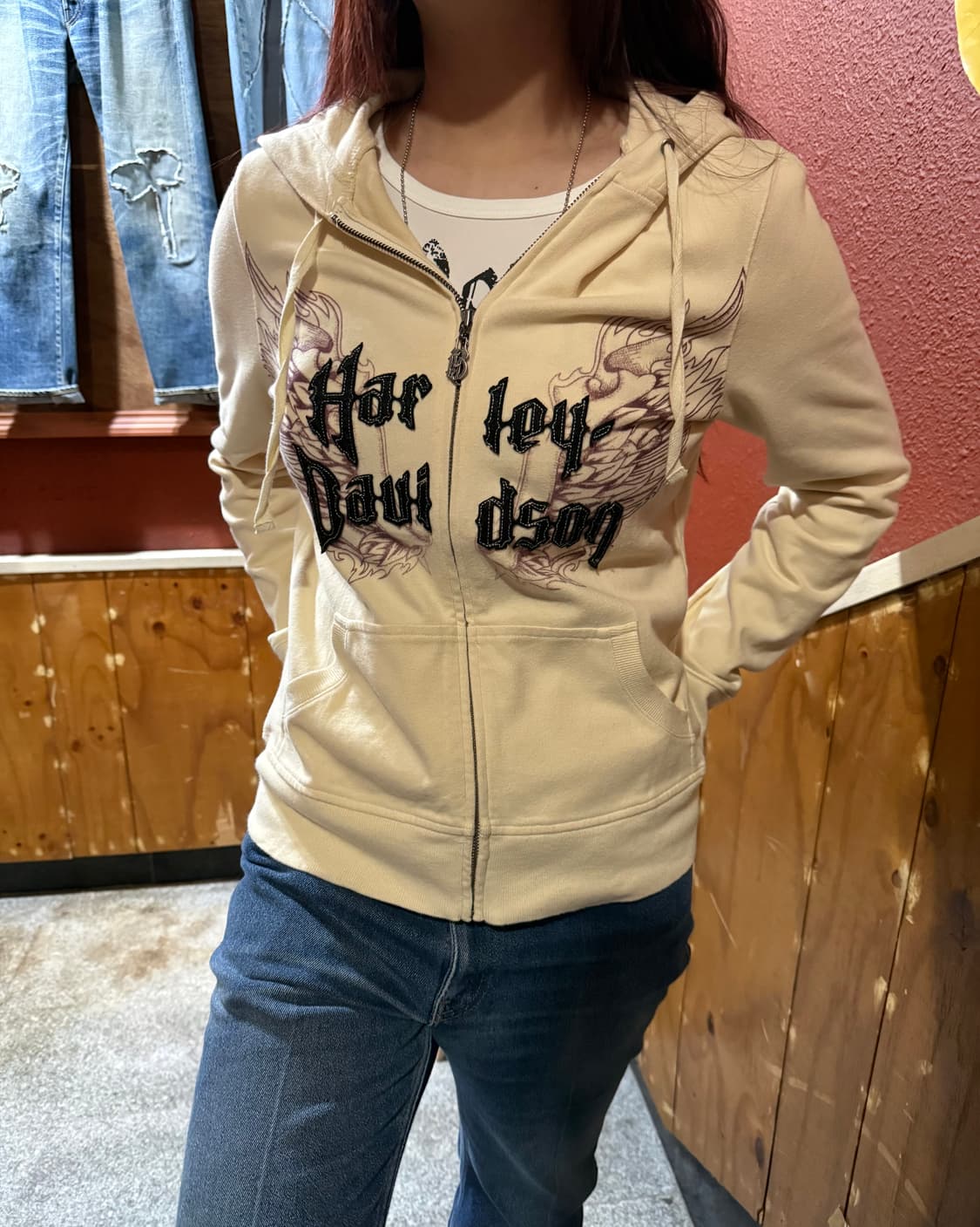 할리데이비슨 Y2k 후드집업 상품이미지1