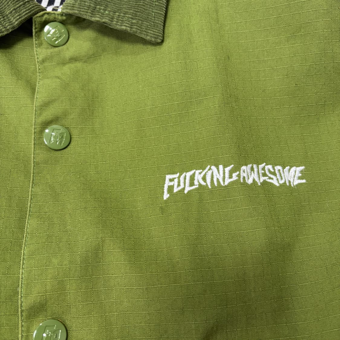 퍼킹어썸 코튼 립스탑 코치 자켓(L) 상품이미지5