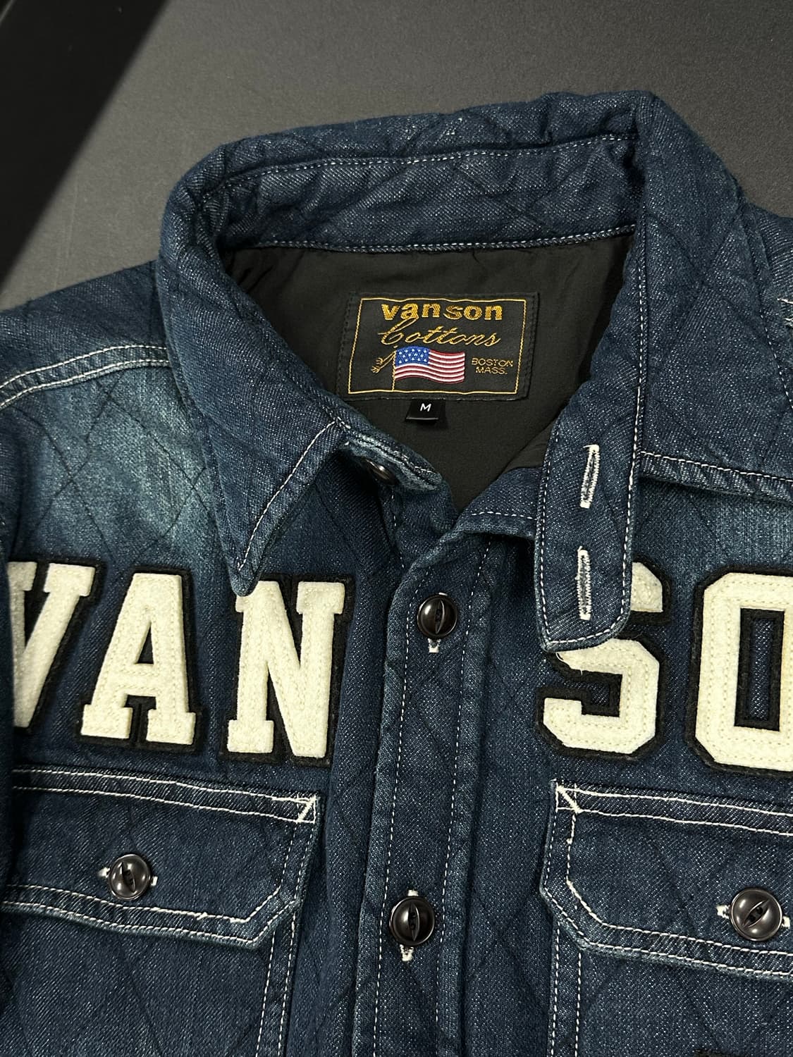 벤슨 플라잉스타 자수 데님 누빔 자켓 상품이미지5