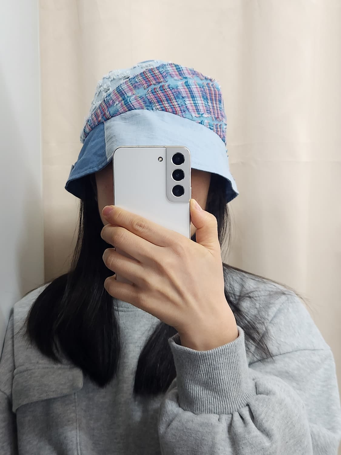 영면 패치워크 버킷햇 벙거지 사파라모자 상품이미지5