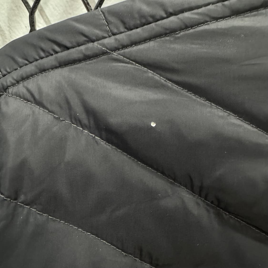 디젤 테크웨어 패딩 자켓 전면 집업 포켓 포인트 블랙 상품이미지8