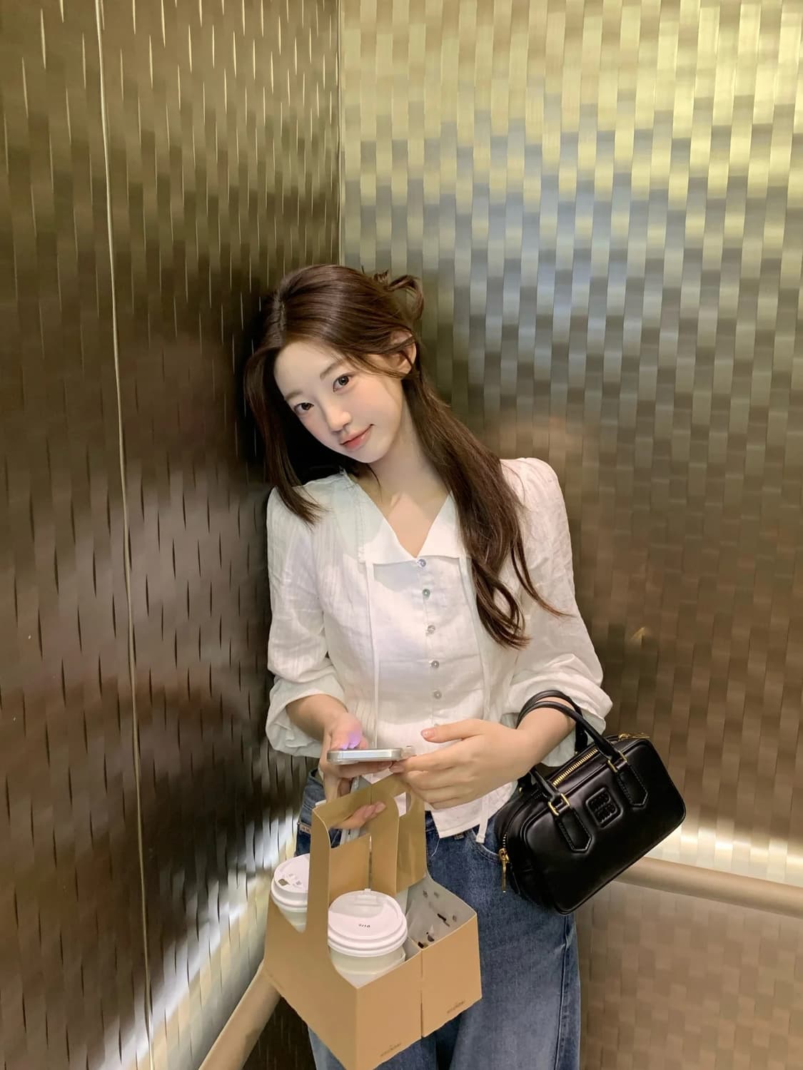 zaenio 제니오 아멜리 타이 블라우스 s 상품이미지3