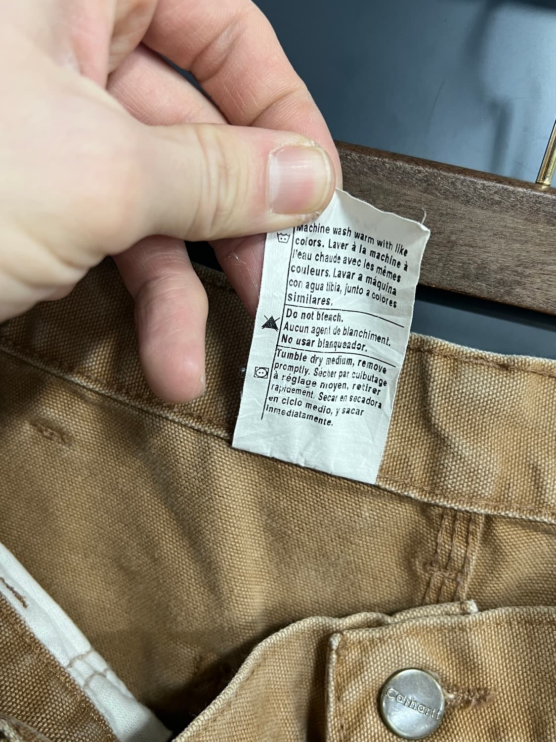 Carhartt OG 칼하트 카펜터 던가리 핏 워크 팬츠 상품이미지8