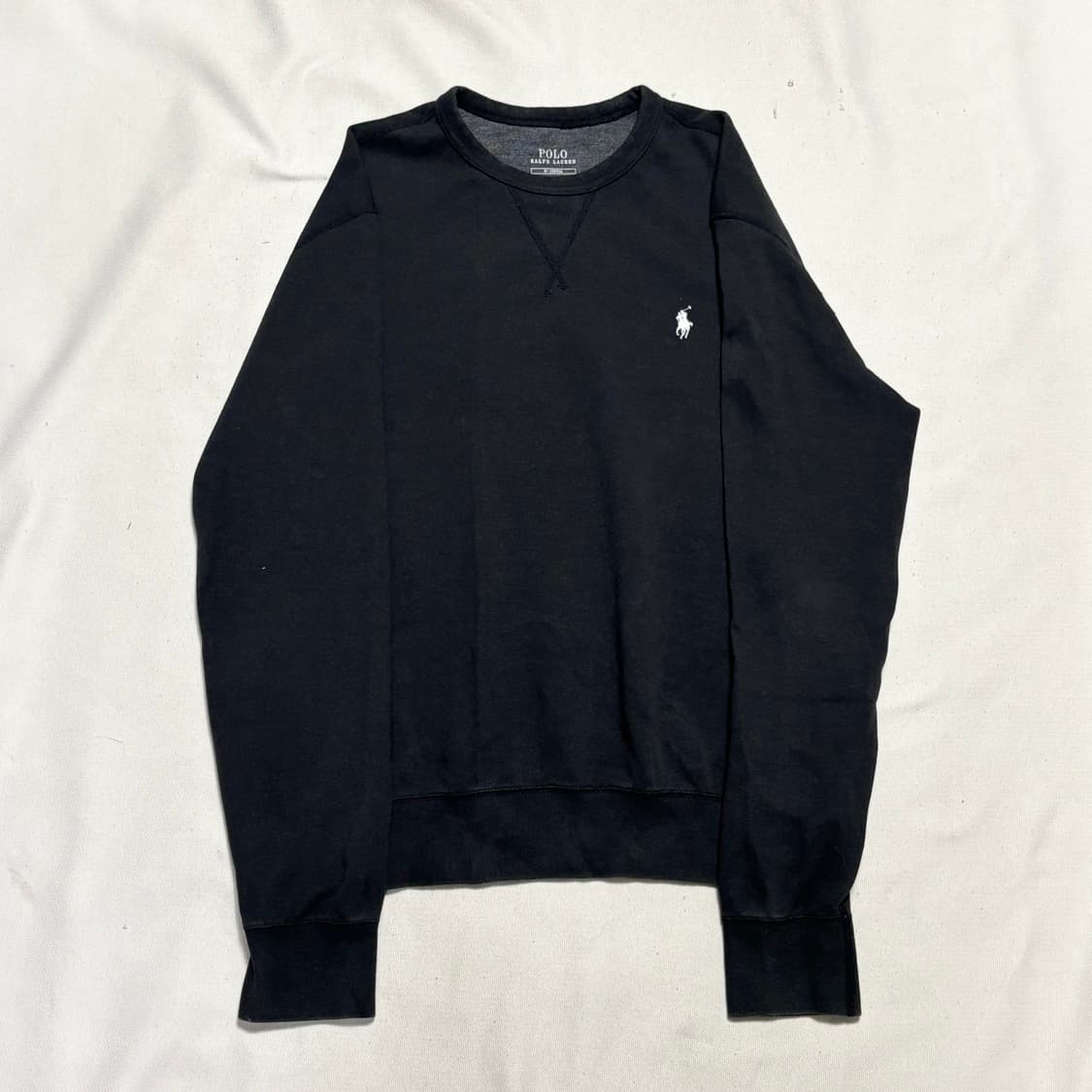 M 폴로랄프로렌 화이트 포니 블랙 맨투맨 상품이미지2