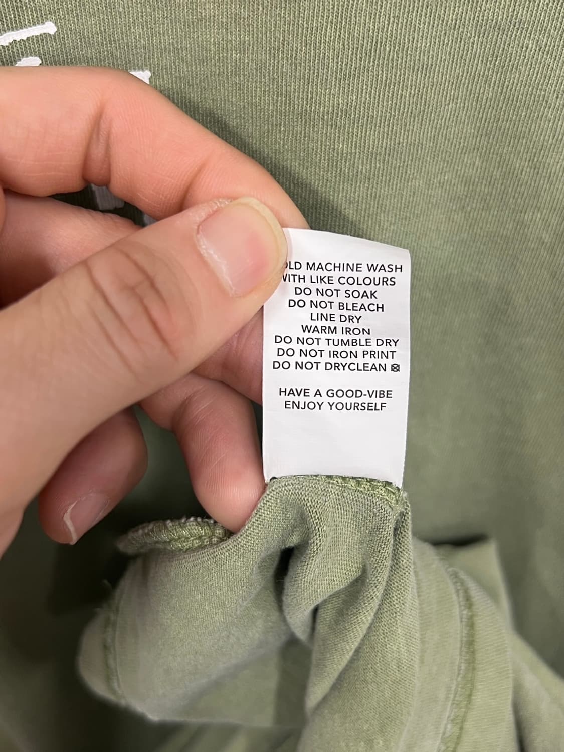 스투시 베이직 로고 카키 반팔 티셔츠 상품이미지8