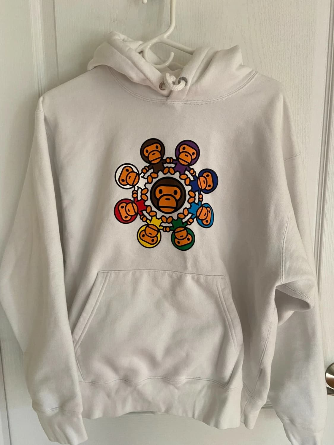 마일로 서클 풀오버 후드티 화이트 상품이미지1