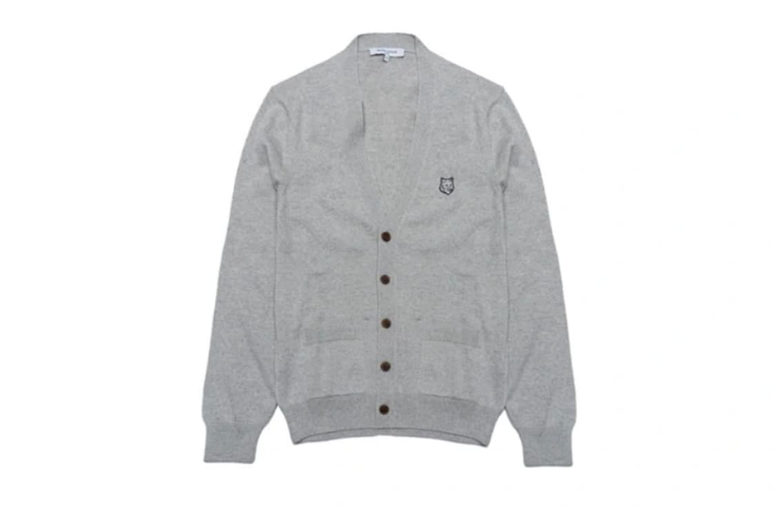[새상품] 메종 키츠네 폭스 로고 가디건 그레이 L 남녀공용 상품이미지1