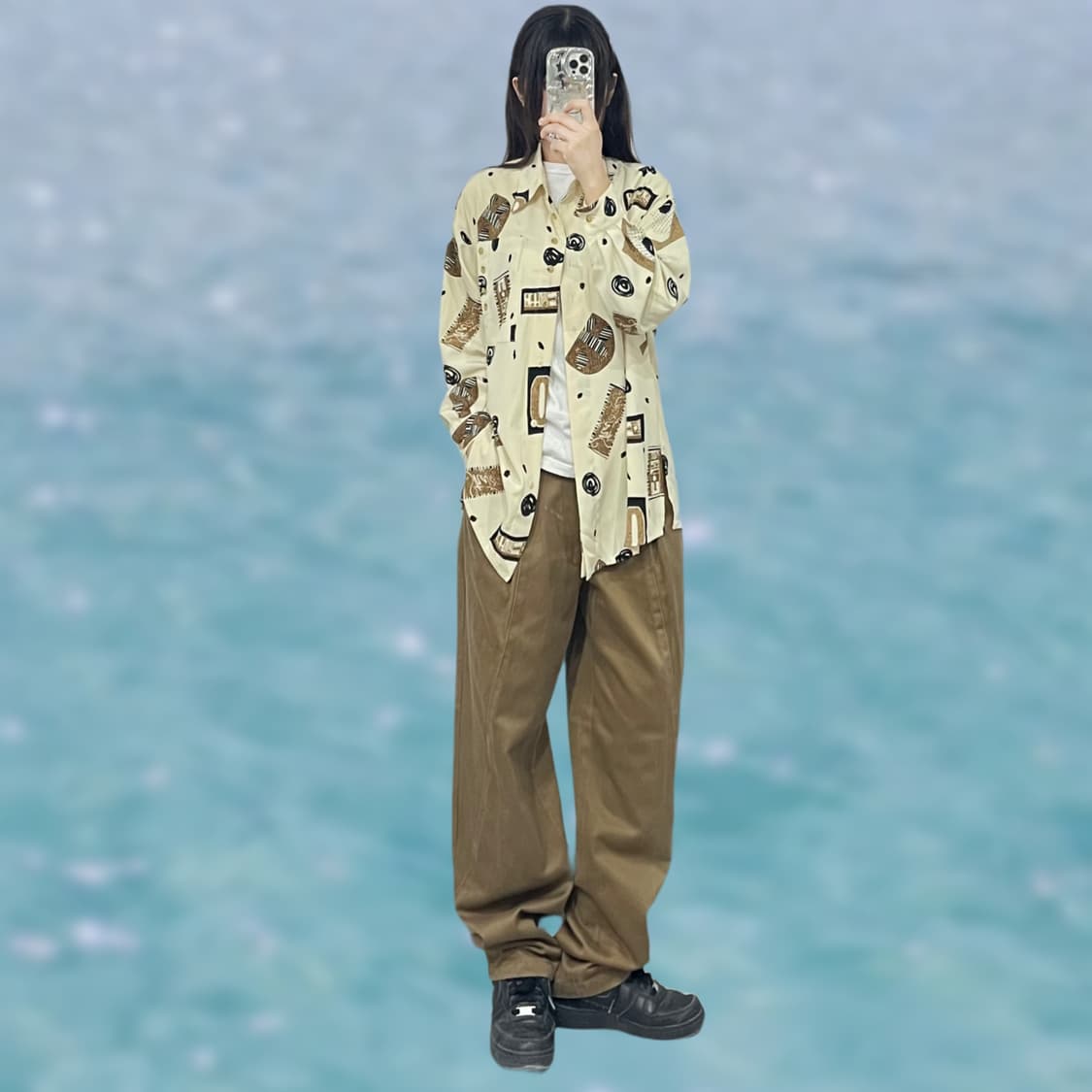 에스닉 패턴 블라우스 상품이미지1