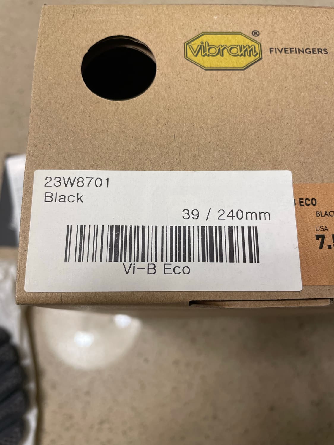 [39] 비브람 파이브핑거스 Vi-B Eco 블랙 상품이미지2