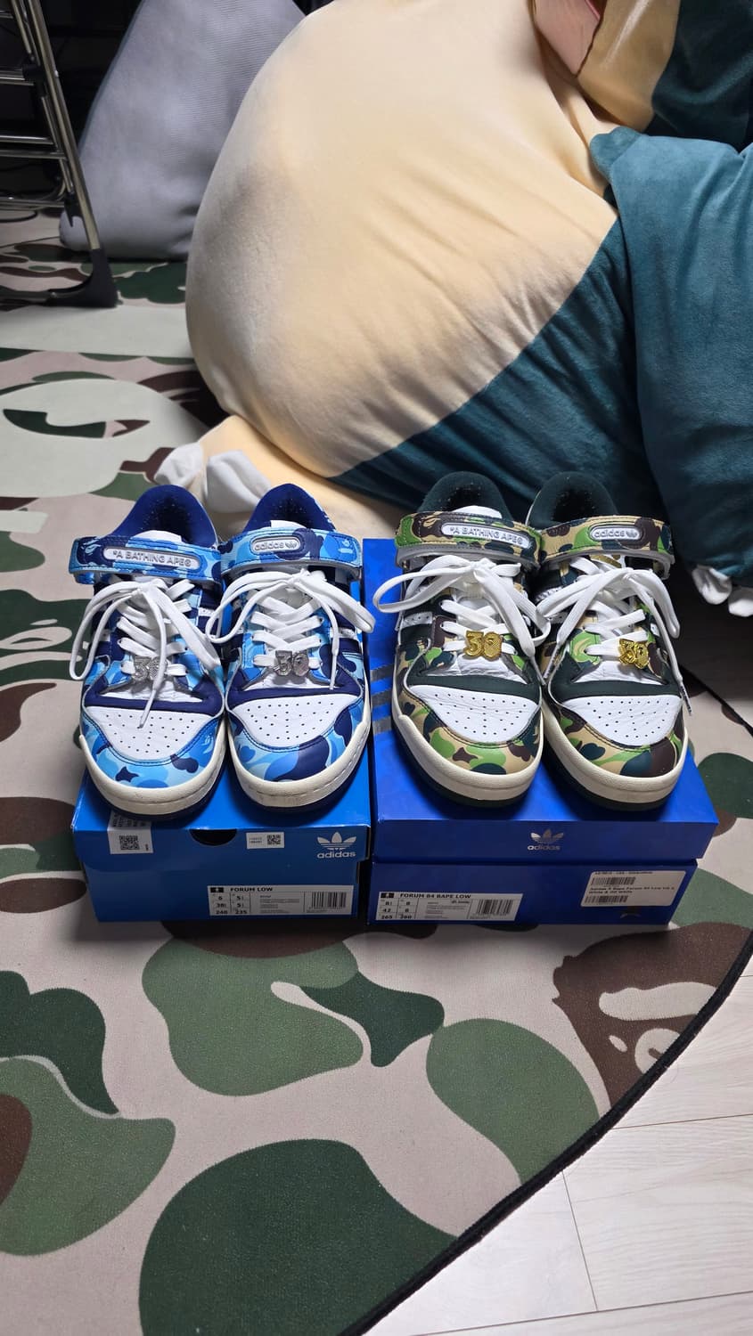 260 베이프 아디다스 포럼 로우 블루 카모  BAPE adidas 상품이미지7