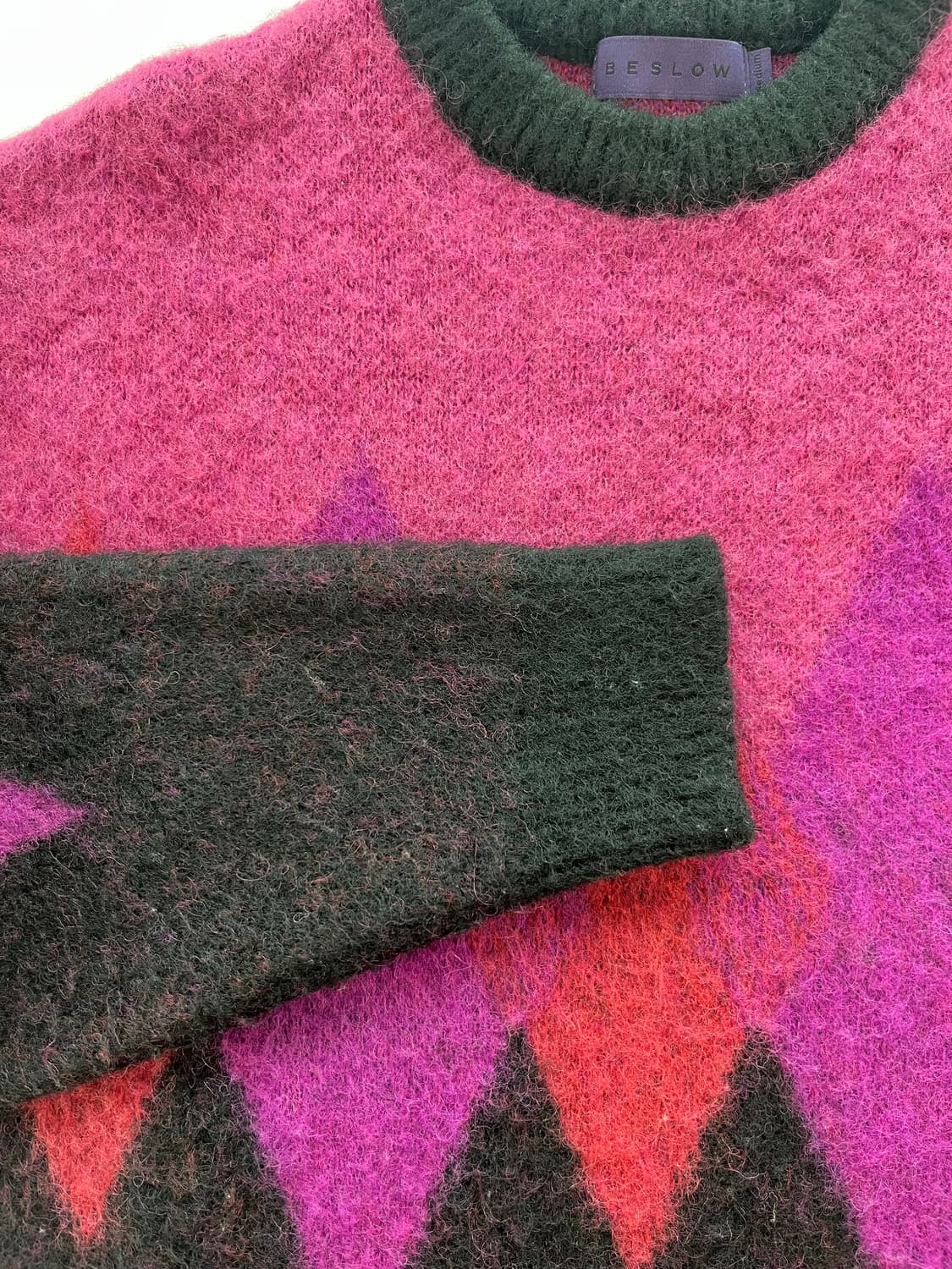 beslow pink argyle knit 상품이미지4