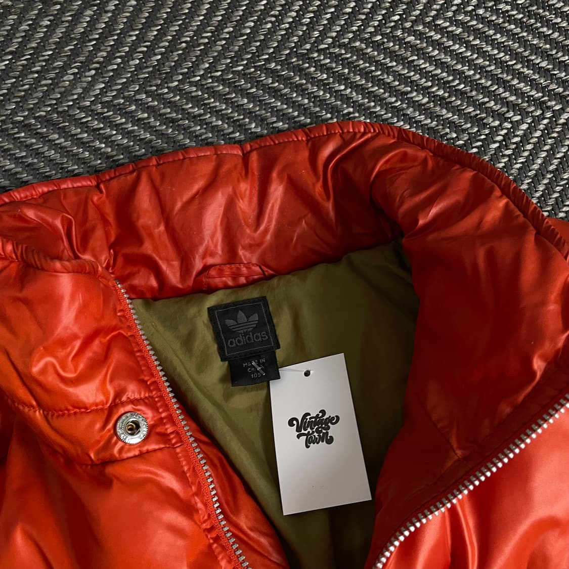 00s 아디다스 트레포일 올드스쿨 유광 패딩 오렌지y 3661 상품이미지7