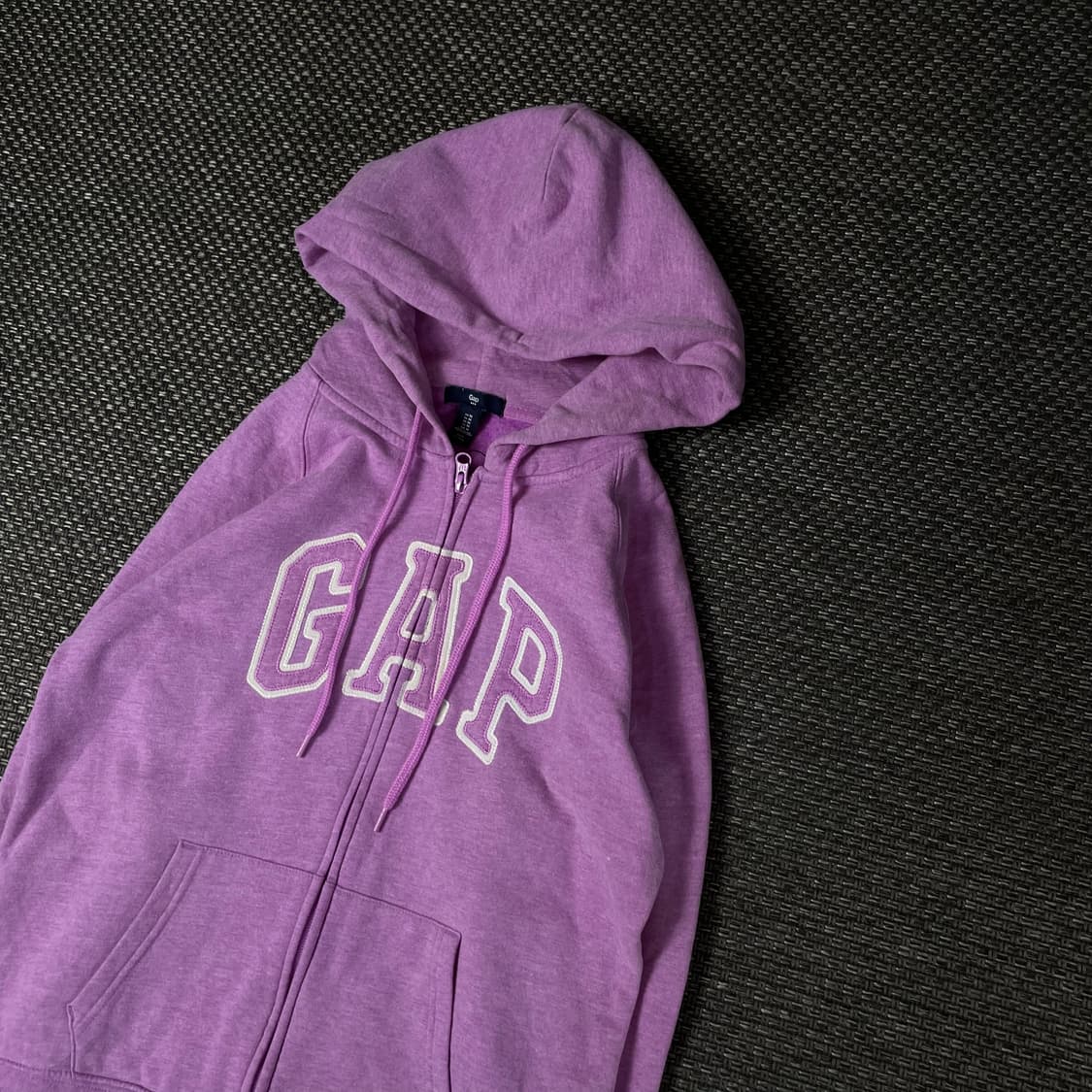 갭 연보라 자수로고 후드집업 M 상품이미지4