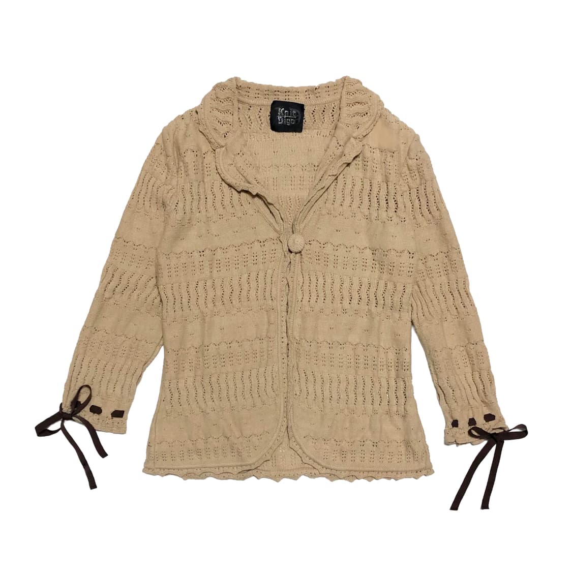 Knit Digo Ribbon cardigan 상품이미지1