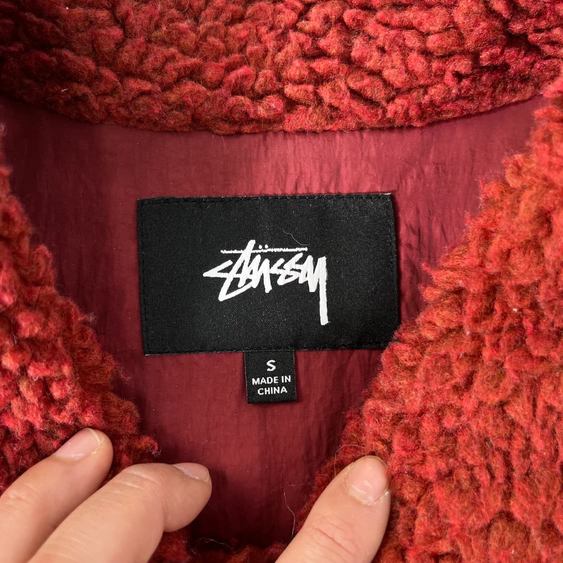 95 스투시 쉐르파 버튼 자수 카라넥 플리스 자켓  상품이미지4