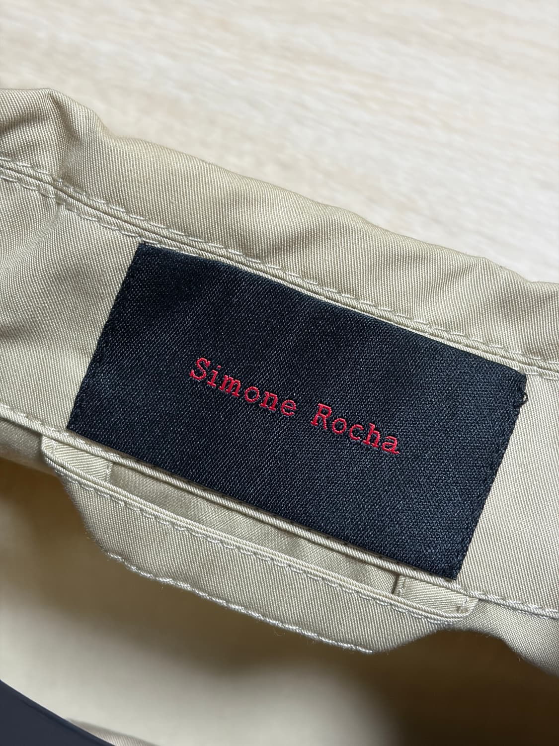 (유일매물) 시몬로샤 펄 디테일 워크자켓 하프 트렌치코트 상품이미지5