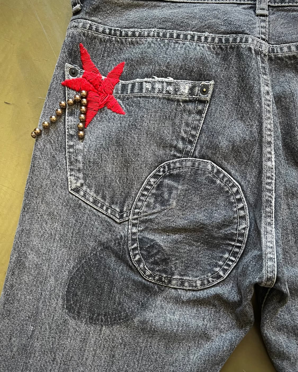 RNA Japan Stud Stitch Detail Denim pants 상품이미지9