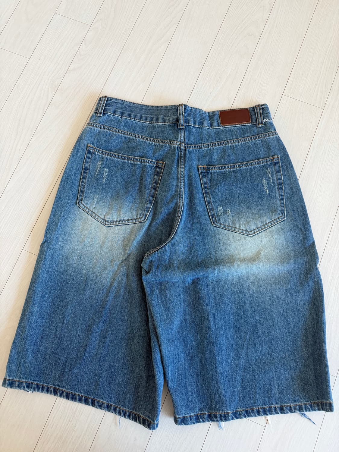 누아클레 nuakle 데님 팬츠 반바지 유니섹스 상품이미지2