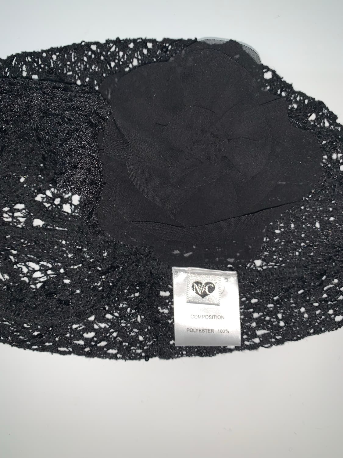 CHIFFON CORSAGE LACE BEANIE BLACK 상품이미지9