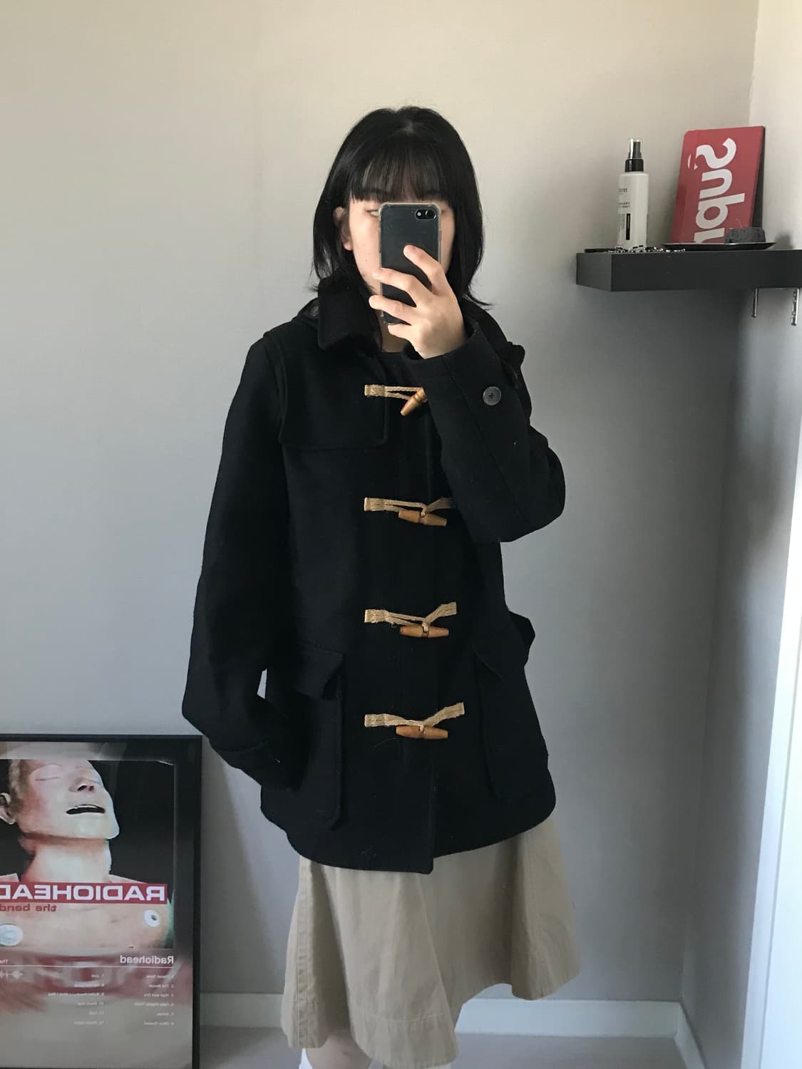 타미힐피거 일본라인 여성 떡볶이 울 후드 코트 상품이미지2