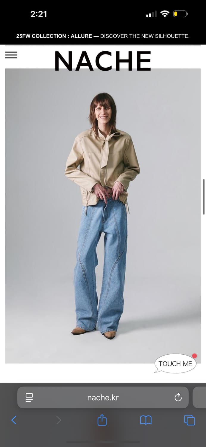 나체 Slim line washing jeans dark blue  상품이미지2