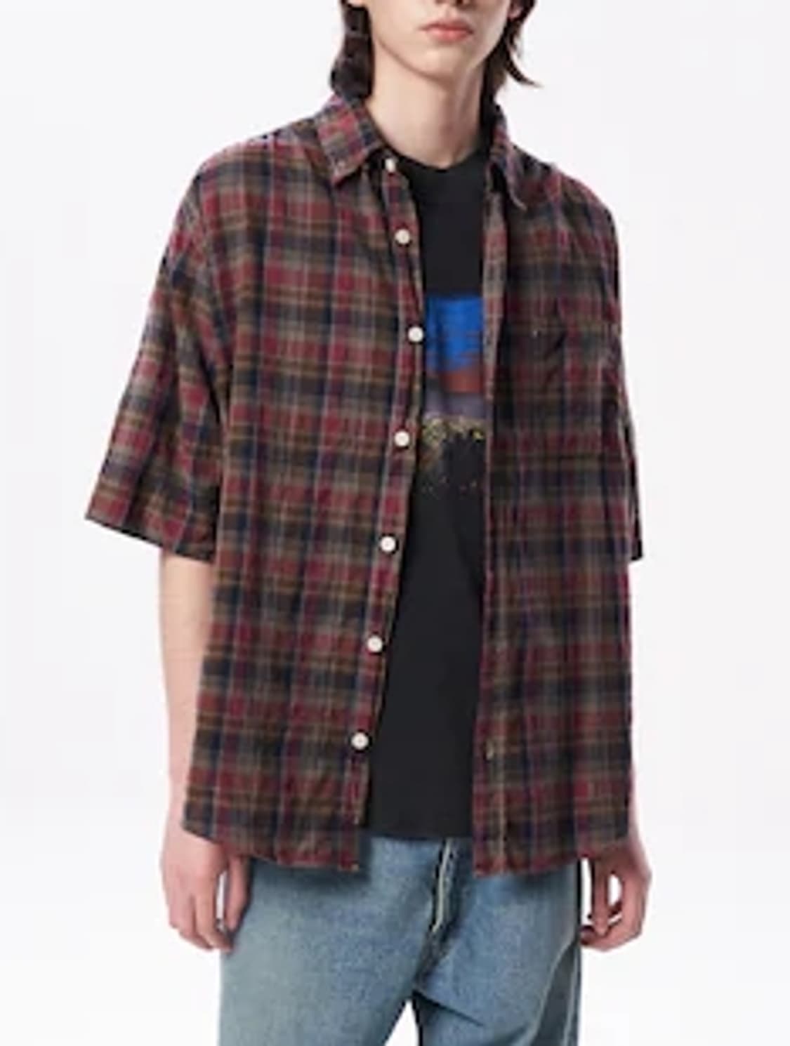 칼오라인(Cal o Line) 트로피칼 마드라스 셔츠 XL사이즈 상품이미지1